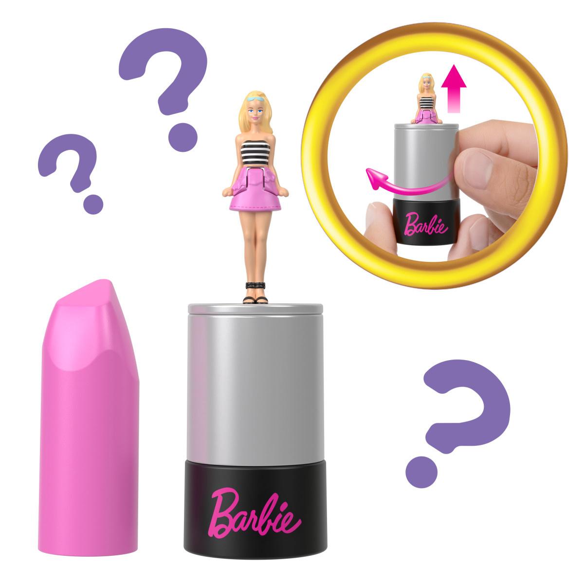 Produktbild Barbie Mini BarbieLand Fashionistas-Puppen, ca. 4 cm große Puppe in Lippenstifthülse, Überraschungsfigur (Stil kann abweichen) 2 von 6