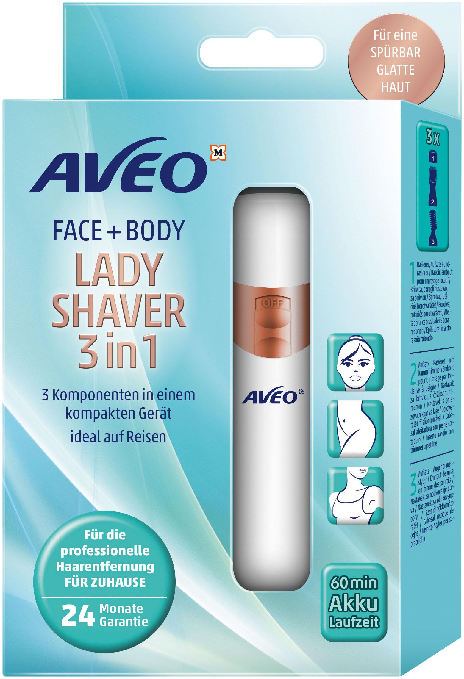 AVEO Ladyshaver 3 in 1 Face + Body