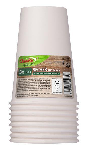 CleanPac nature Pappbecher 0,4l