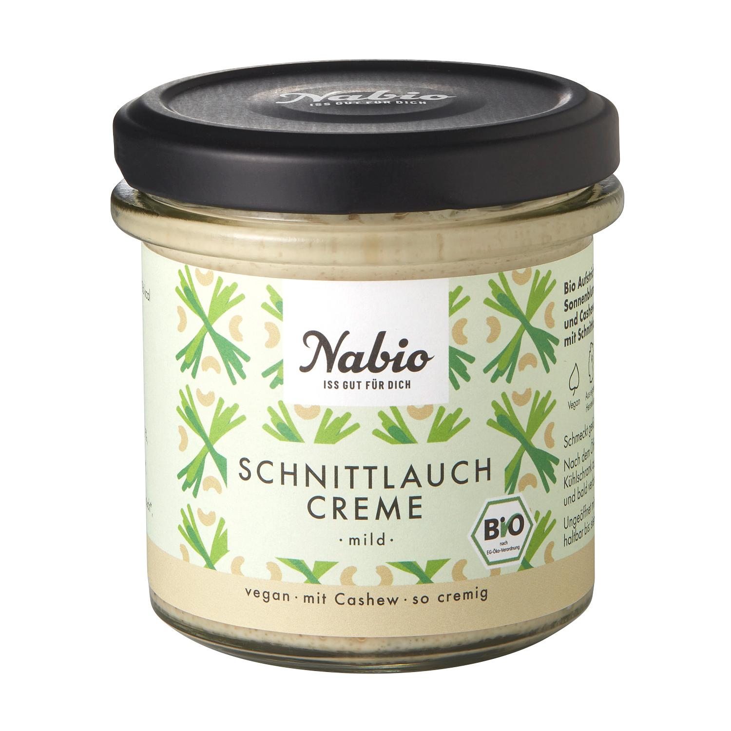 Nabio Bio Aufstrich Cashew Creme mit Schnittlauch