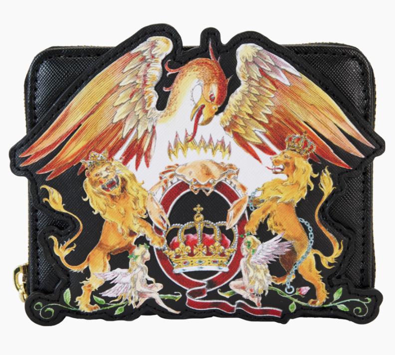 Queen - Logo Crest Zip Around Wallet