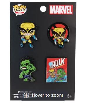 Loungefly Pin Marvel Funko Pop Pin 4 Pack Marvel Wolverine 50Th Aniv